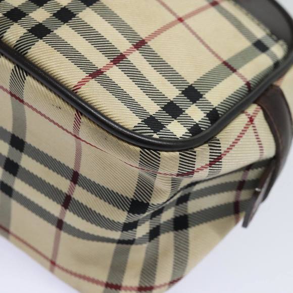 BURBERRY Nova Check Hand Bag Nylon Black Beige Auth yk13499 - Picture 14 of 16